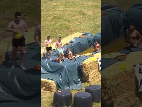 A swimming pool beside the Tour de France sounds lovely… until you see it! 🤮