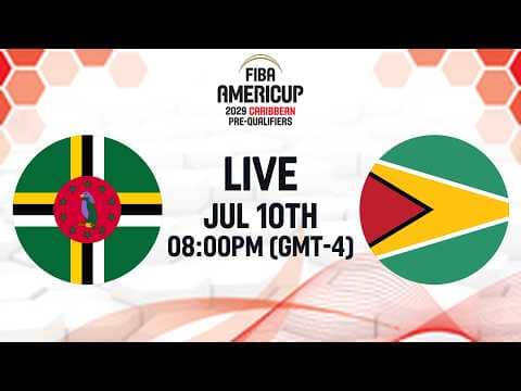 LIVE - Dominica v Guyana | FIBA AmeriCup 2029 Caribbean Pre-Qualifiers 2029 | Group Phase