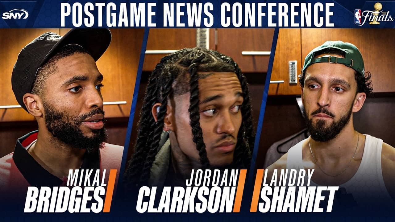 Mikal Bridges, Jordan Clarkson, and Landry Shamet Discuss Game 3 Loss to Spurs