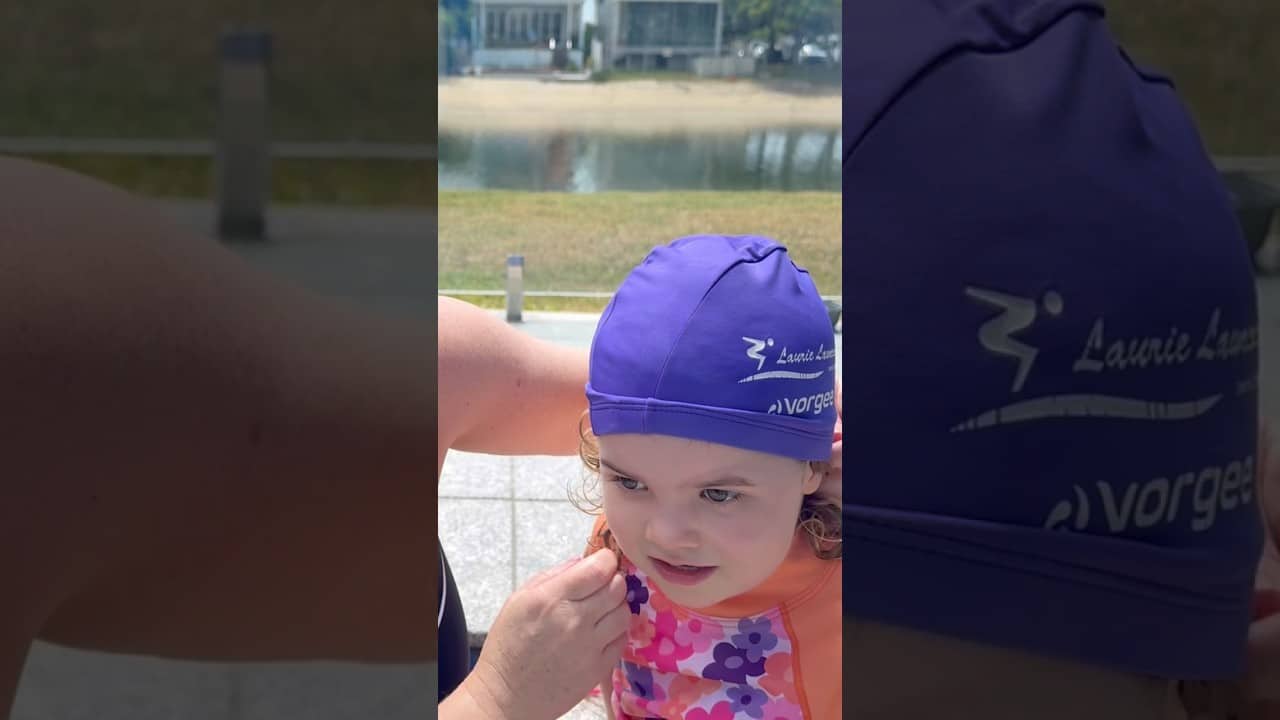Swimming Cap The Easy Way To Put On #swimming #swimmer #pool #learntoswim #learning