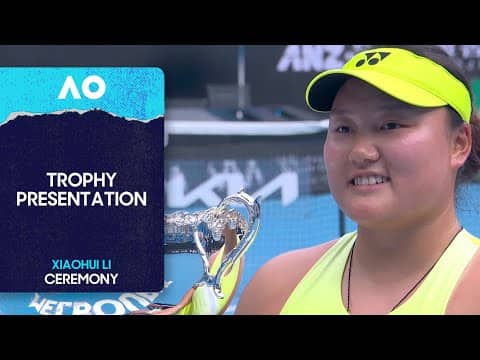 Womens' Wheelchair Singles Trophy Ceremony | Xiaohui Li v Diede De Groot | Australian Open 2026