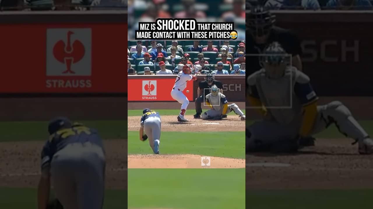 Jacob Misiorowski is shocked that Church made contact with his Curveball (and then 103 after it). 😂