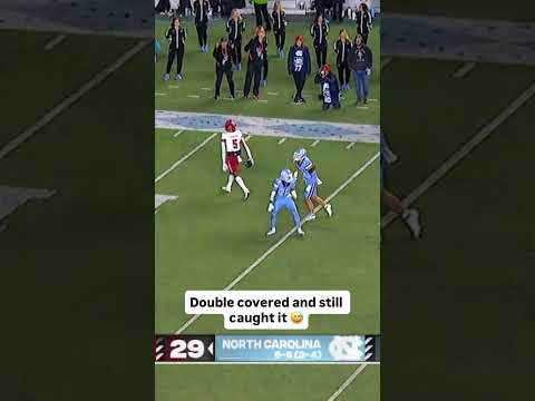 How did he catch that 😵‍💫 #ncstate #ncstatewolfpack  #accfootball #collegefootball #football #cfb