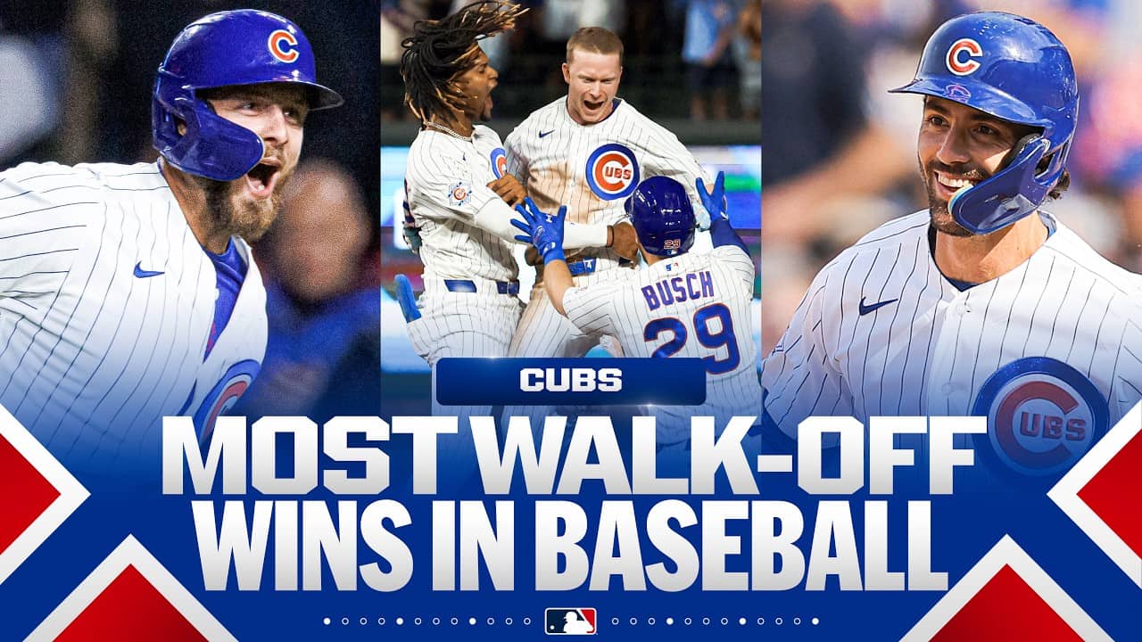 GO CUBS GO! 🐻 Cubs have the most walk-off wins in MLB this season! | MLB Highlights
