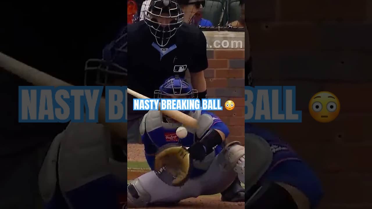 Nolan McLean strikes out Matt Olson with a nasty breaking ball #baseball #highlights #shorts