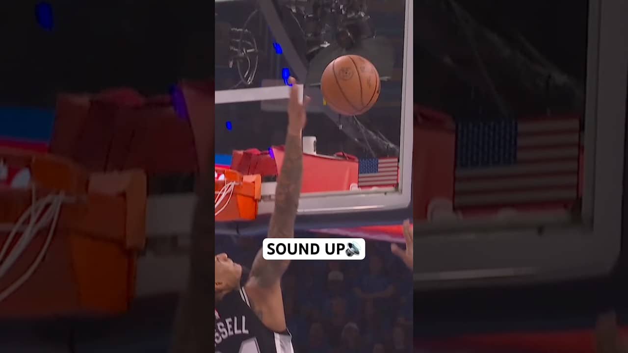 Devin Vassell gets up to block this layup off the glass!