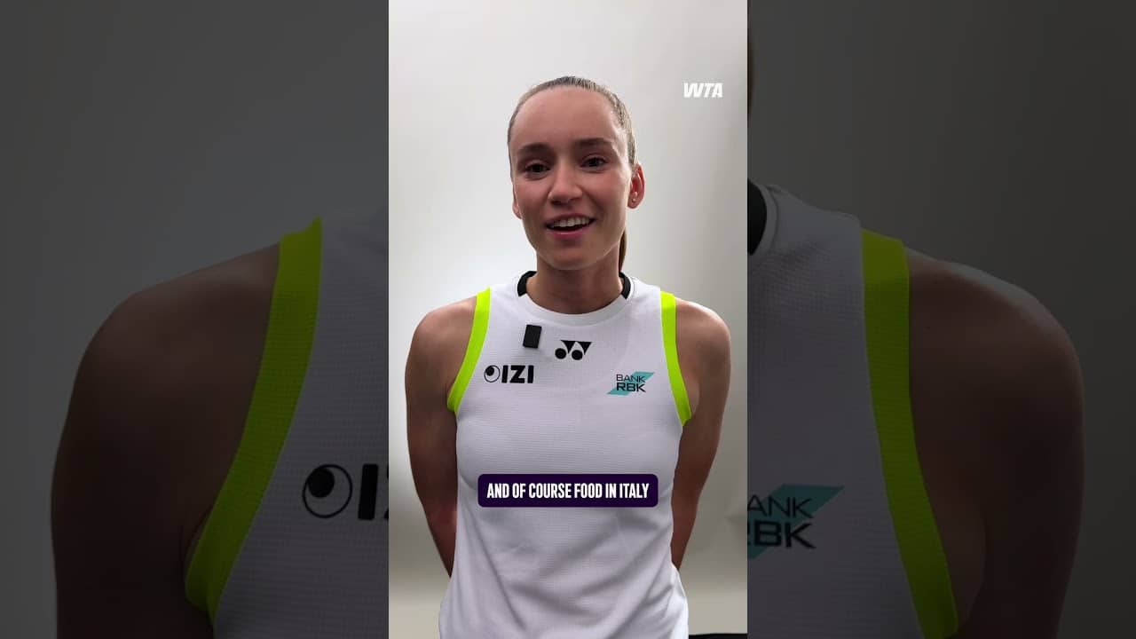 When in Rome 🤝 Win in Rome Elena Rybakina is doing Rome right with pasta and pizza!! #WTA