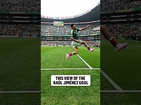 Go pitch side for Raúl Jiménez's first FIFA World Cup goal