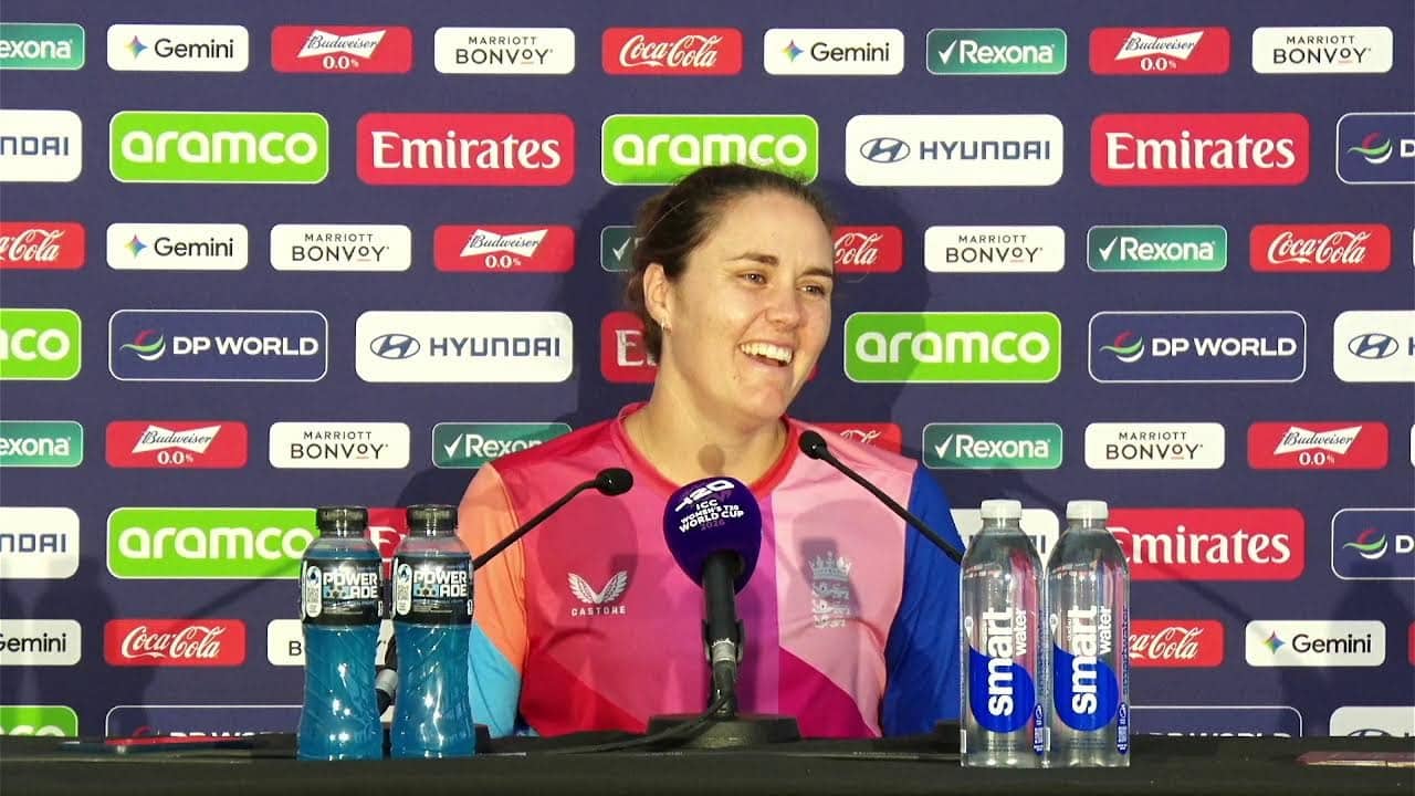 Watch Captain Nat Sciver-Brunt England's #T20WomensWorldCup 2026 Pre Match Media Conference