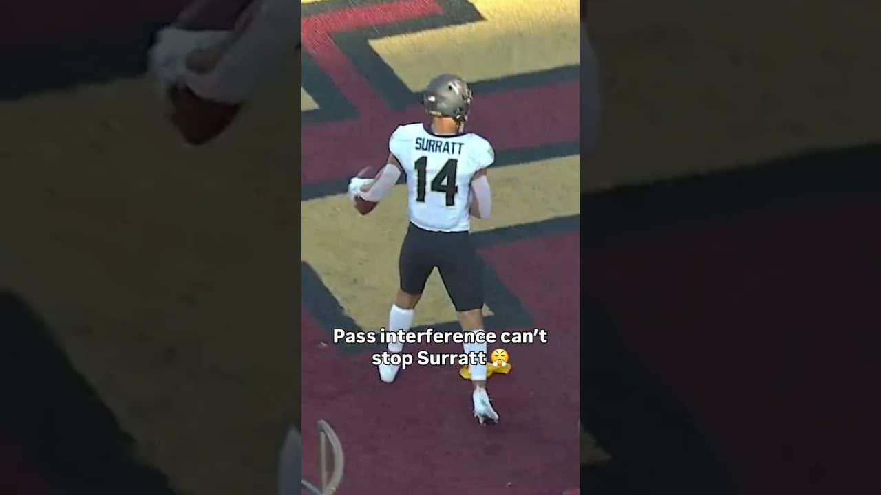 He wasn't letting go of that one 🤯 #wakeforest #accfootball #collegefootball