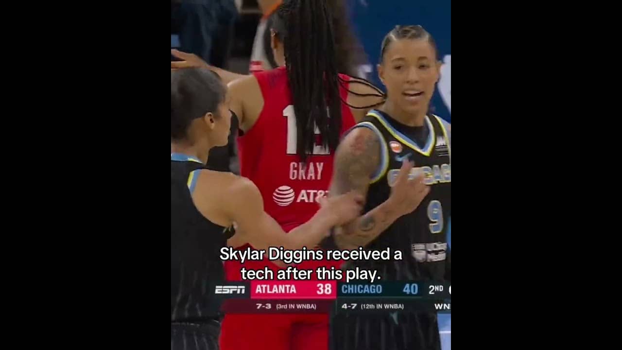 Skylar Diggins received a technical foul after this play