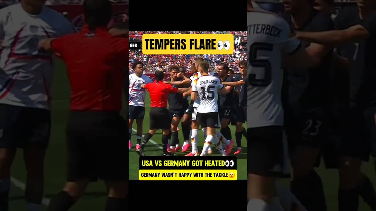 Germany got HEATED with USA tackle😮