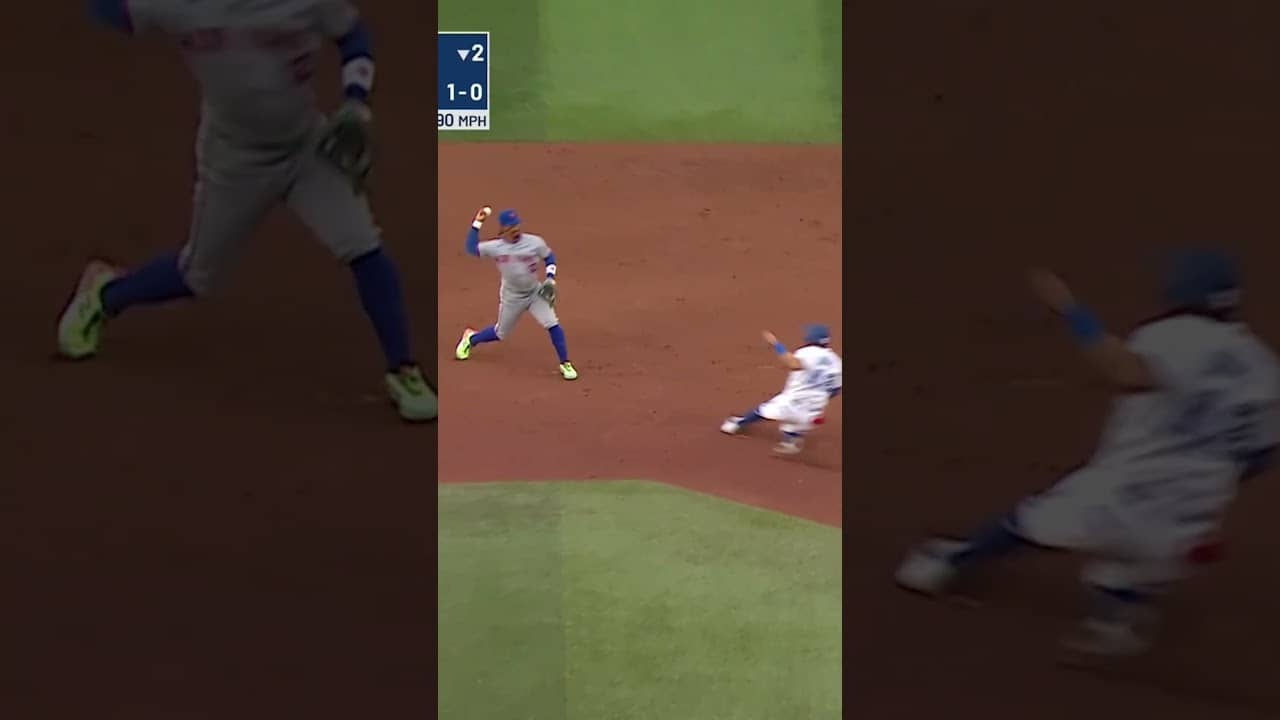 Brett Baty begins an inning-ending double play 💪 #mets #mlb #baseball #sports #highlights #bluejays