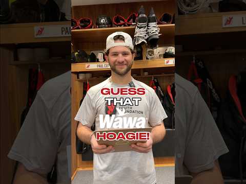 DJs keep their Wawa hoagie simple and sweet. #shorts #njdevils #sports #hoagie #wawa #paulcotter