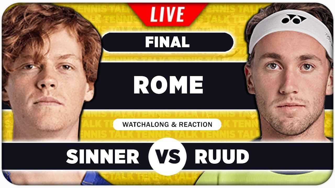 SINNER vs RUUD • ATP Rome 2026 Final • LIVE Tennis Watchalong