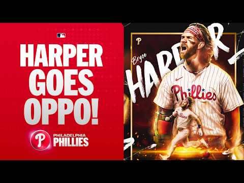 BRYCE HARPER FOR THE LEAD 🔔 Harper DRILLS a two-run shot in the 9th inning 😤