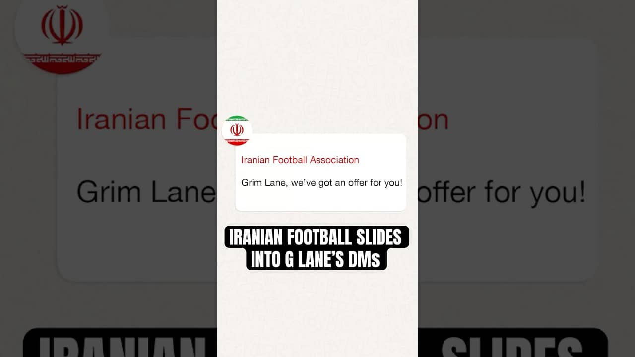 Iran football have slid into G Lane's DMs