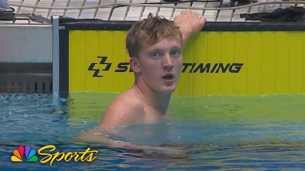 Will Mulgrew fends off Bobby Finke to win men’s 1500m in Indianapolis | NBC Sports