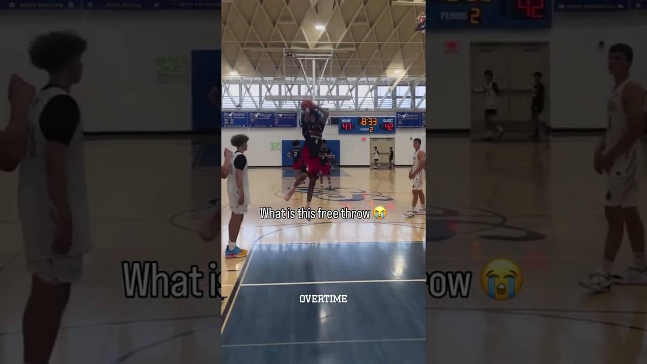 Never seen a fadeaway free throw in my life 🤣 #gremlinuniversity
