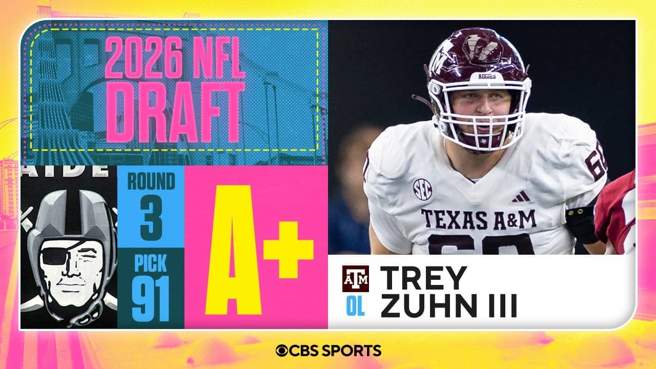 Raiders select Trey Zuhn III in Third Round | 2026 NFL Draft Grades & Reaction