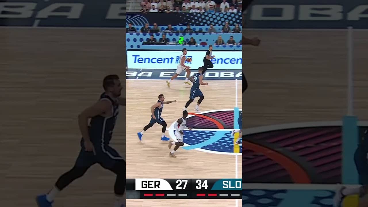 Good luck stopping Franz Wagner on the fast break 😳 #Eurobasket