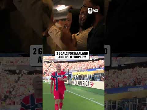 A Haaland brace has the Norwegian fans GOING CRAZY 🇳🇴