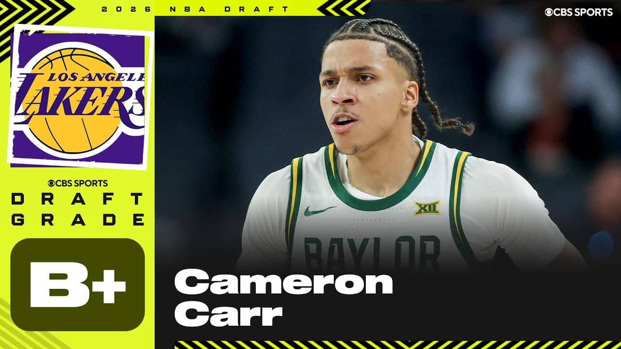 Cameron Carr selected No. 24 overall by Lakers | 2026 NBA Draft Grades & Instant Reaction
