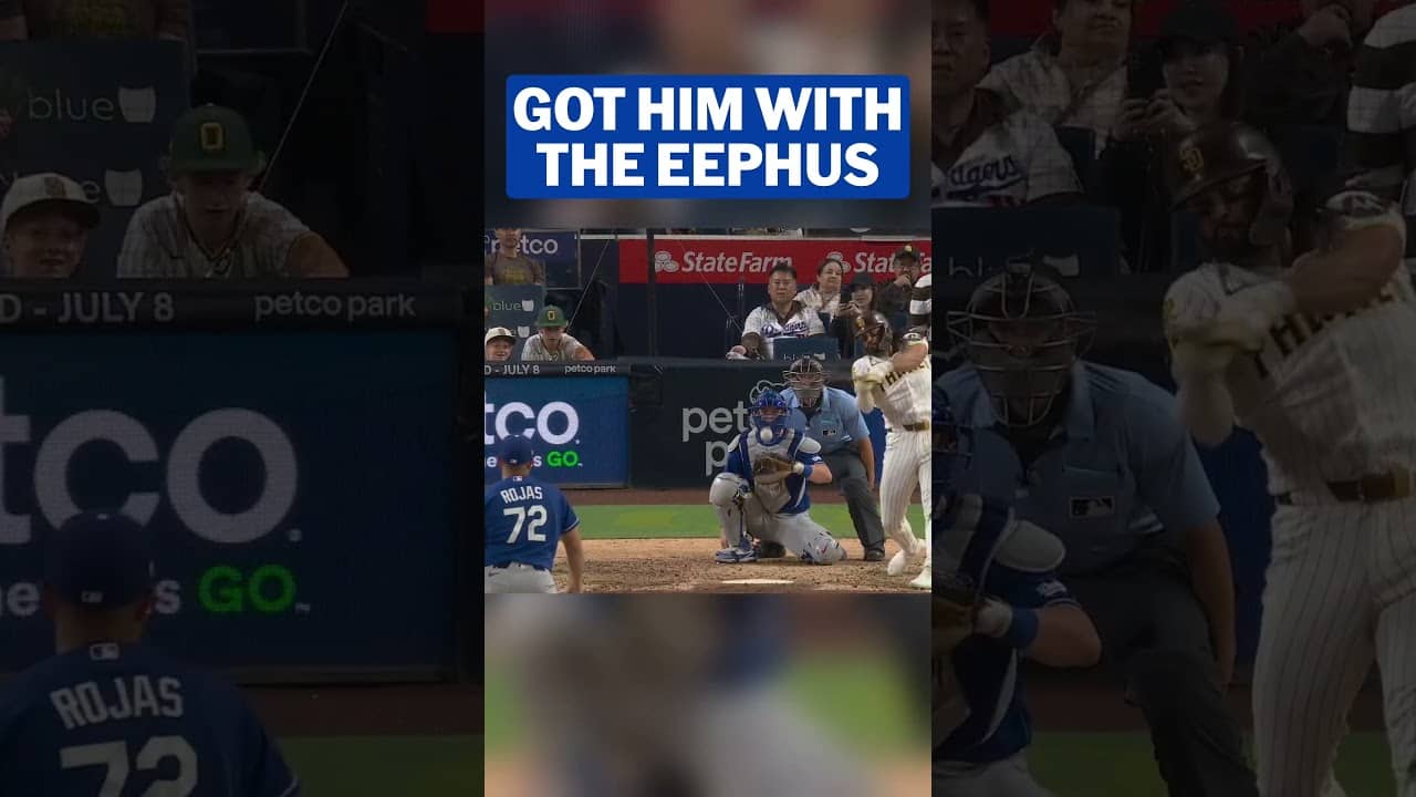 Dodgers’ Miguel Rojas got Fernando Tatis Jr. AND Dalton Rushing with the eephus!! 😮😮