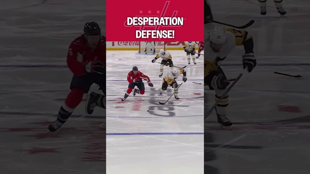 Desperation defending with NO stick