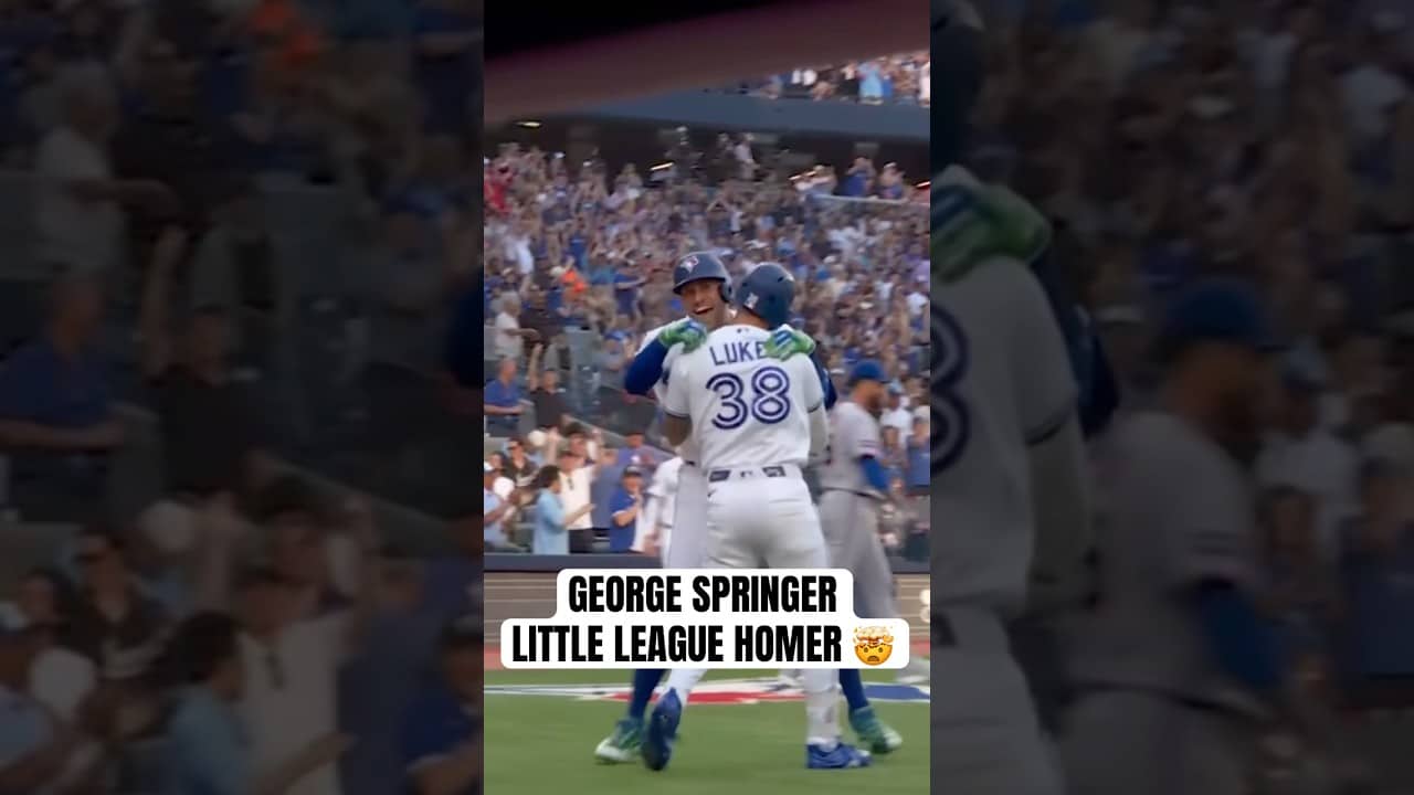 George Springer records a little league home run 😳 #MLB #Toronto #BlueJays