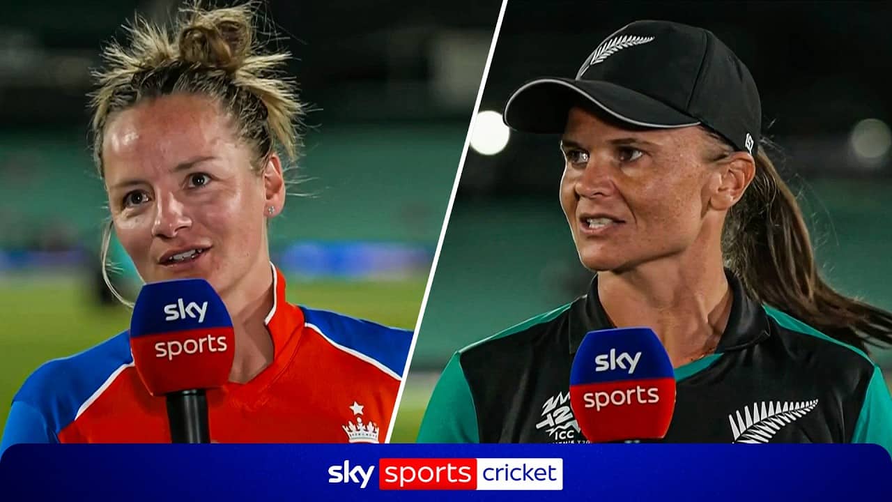 Danni Wyatt-Hodge & Suzie Bates react to England's win over New Zealand at the Women's T20 World Cup