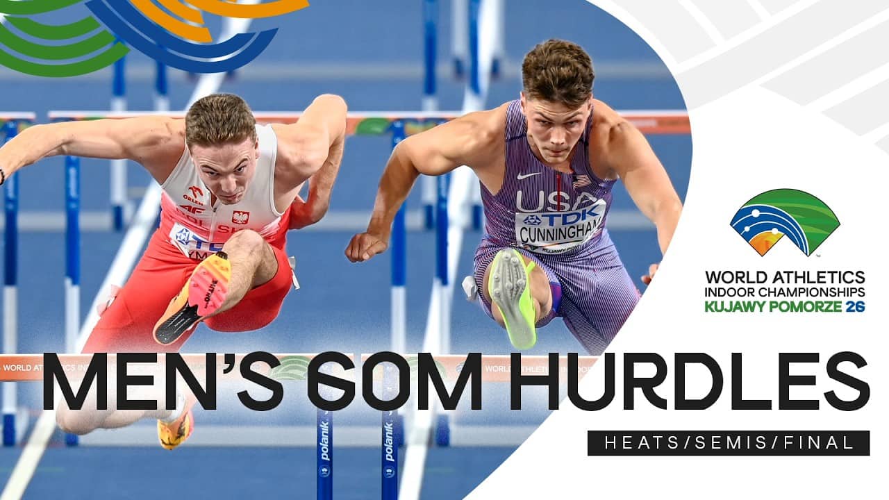 Full Men's 60m Hurdles Heats + Semis + Final | World Indoor Championships Kujawy Pomorze 26