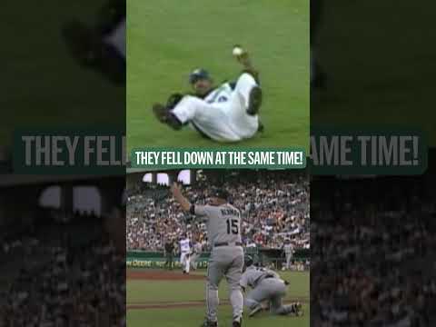 Ever see the fielder AND runner fall down at the same time before? 🤨