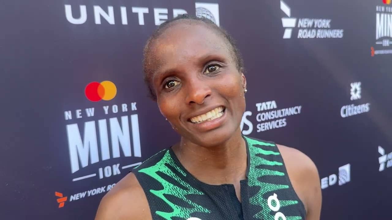 Hellen Obiri After Third Place At NYRR Mini 10K In 31:10, Talks Achilles Injury Recovery
