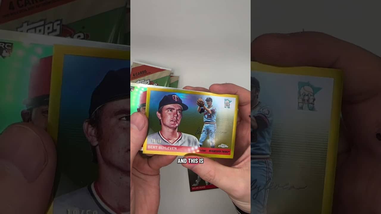 It’s Britt’s favorite baseball rip of the year #baseballcards #topps #twinbirdbreaks #chromeplatinum
