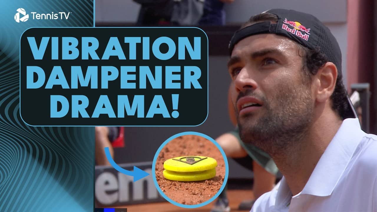 "It's Never a Let! It Is!" - A Vibration Dampener Causes Drama in Berrettini vs Popyrin Rome Match