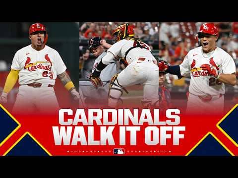 Cardinals climb back for the W! Yohel Pozo's game-tying hit sets up walk-off an inning later 😤