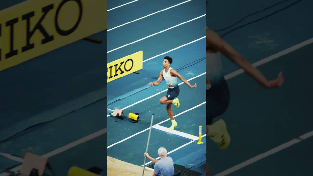 Mattia Furlani is AURA 😎 #WorldIndoorChamps