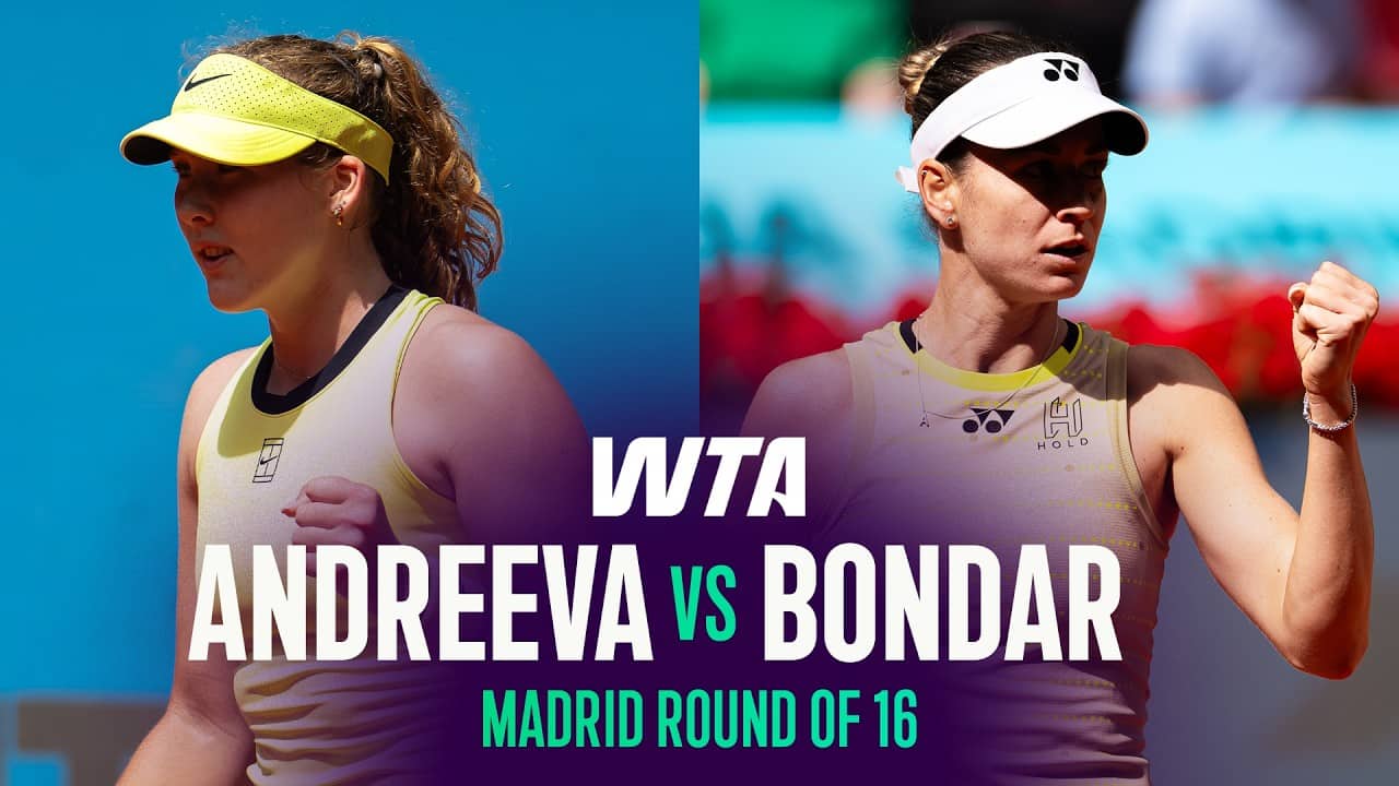 Mirra Andreeva vs. Anna Bondar | 2026 Madrid Round of 16 | WTA Match Highlights