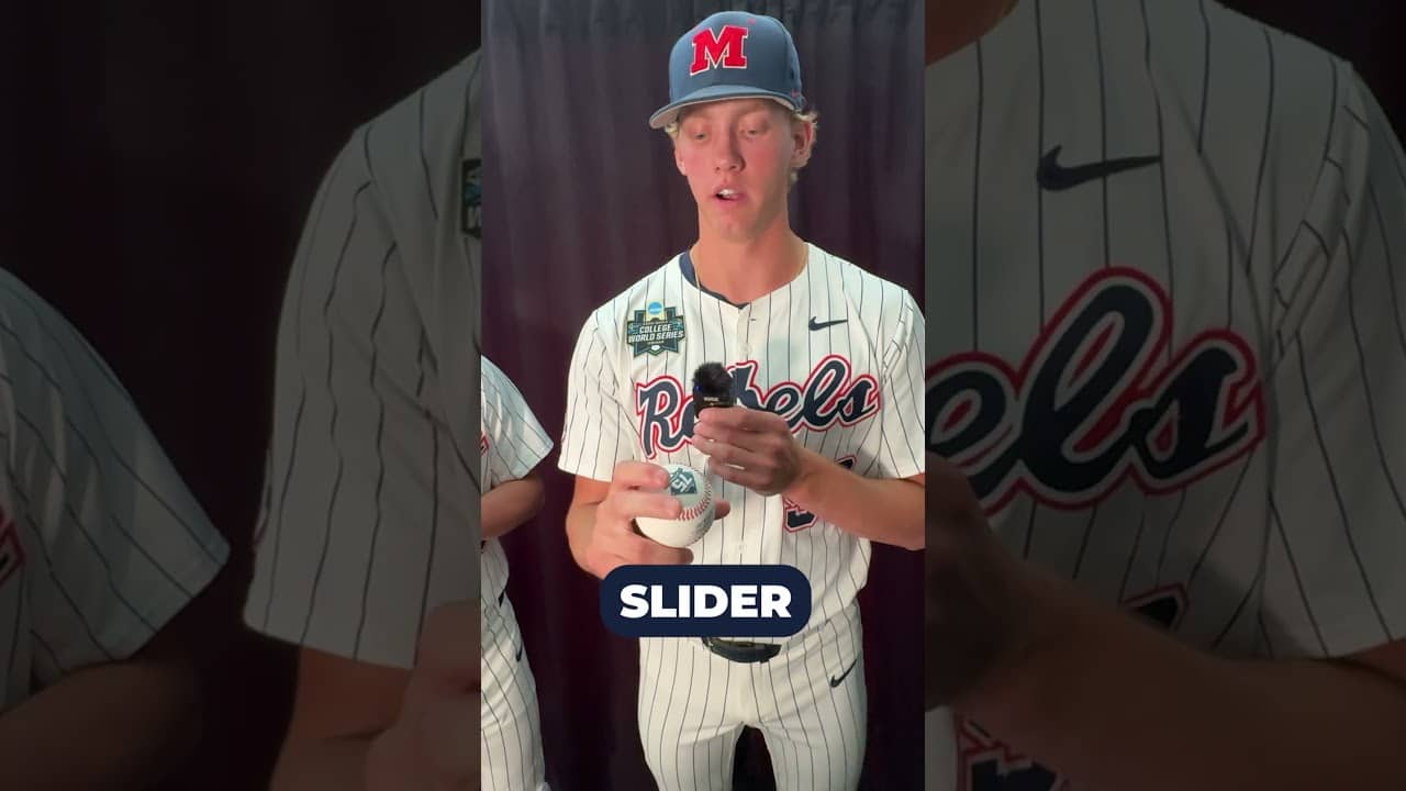 Ole Miss' Taylor Rabe shows his pitch grips ⚾️ #shorts