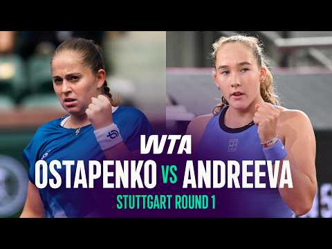Jelena Ostapenko vs. Mirra Andreeva | 2026 Stuttgart Round 1 | WTA Match Highlights