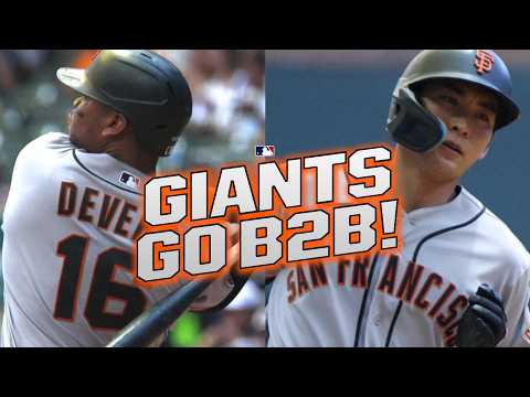 Rafael Devers and Jung Hoo Lee CRUSH back-to-back homers for the Giants 💥💪