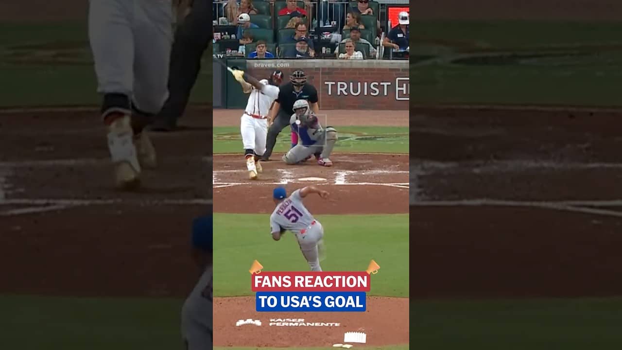 Listen to the crowd react at the Mets/Braves game after USA scored in the World Cup 🔊