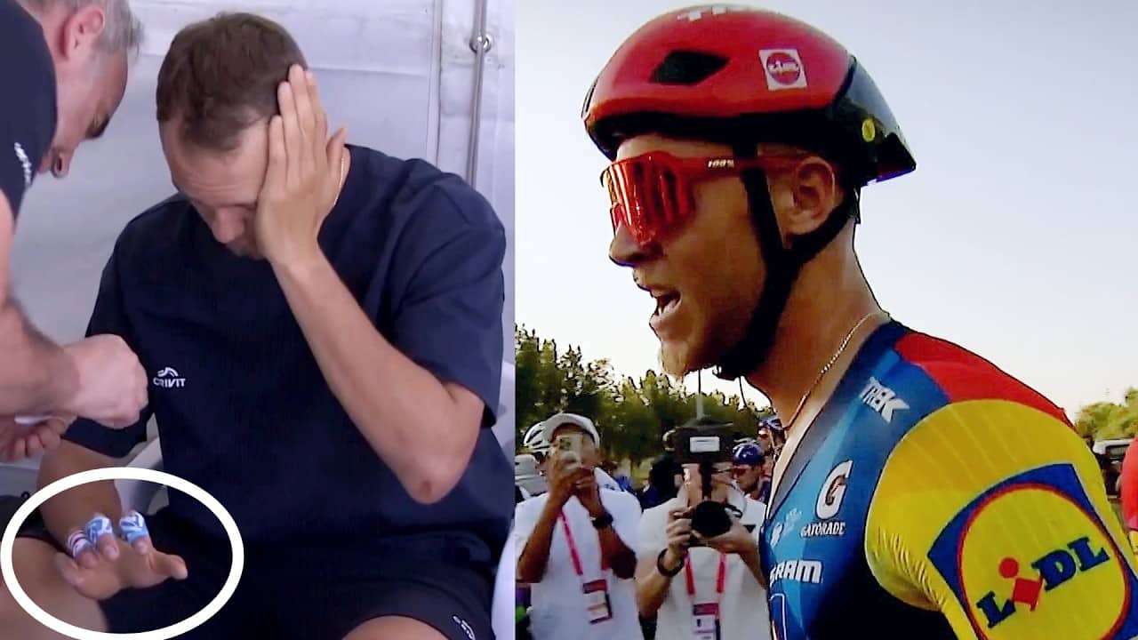 Jonathan Milan Drops 2,000 Watt Sprint with Busted Fingers | UAE Tour 2026 Stage 5