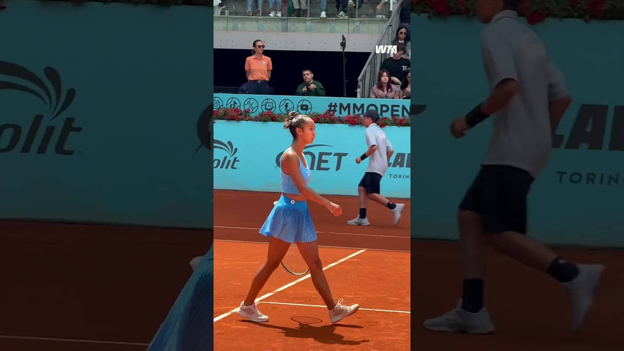 Leylah Fernandez outlasts Jovic to reach the Round of 16 for the first time here in Madrid 🗣️ #wta
