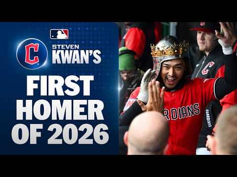 Steven Kwan crushes his first home run of the season for the Guardians! 💪 | MLB Highlights