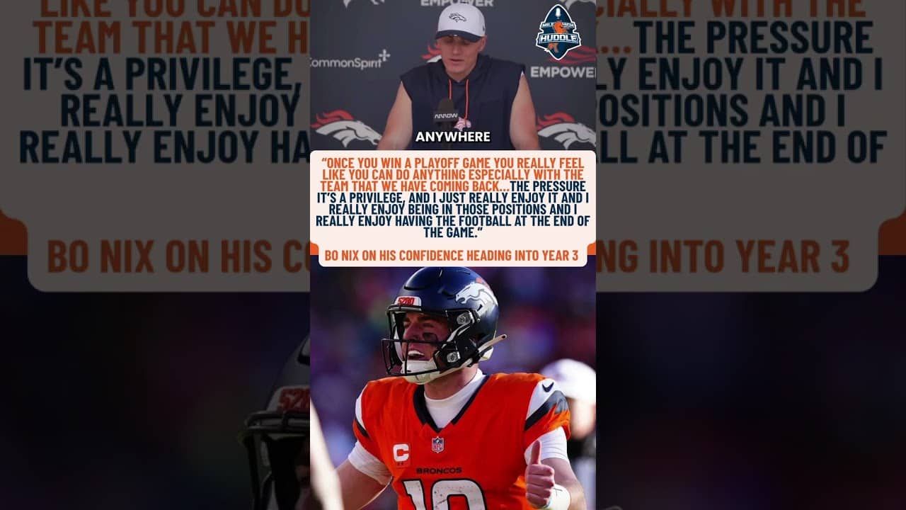 #Broncos QB Bo Nix's confidence through the roof