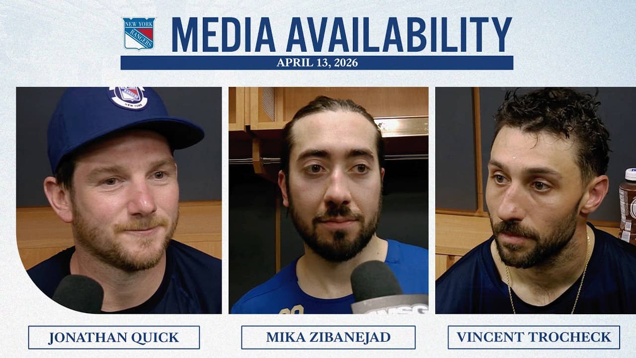 NYR at FLA: Jonathan Quick, Mika Zibanejad & Vincent Trocheck Postgame Media Avail | April 13, 2026