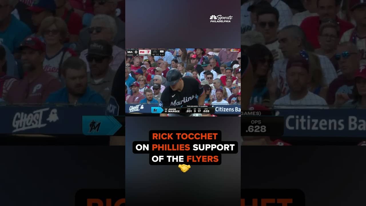 Flyers coach Rick Tocchet on what the support of the Phillies players means