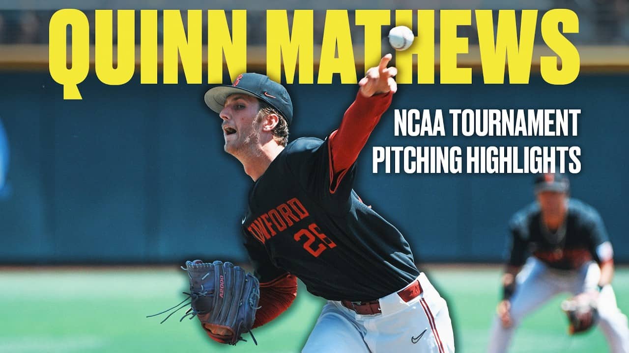 Quinn Mathews NCAA tournament pitching highlights
